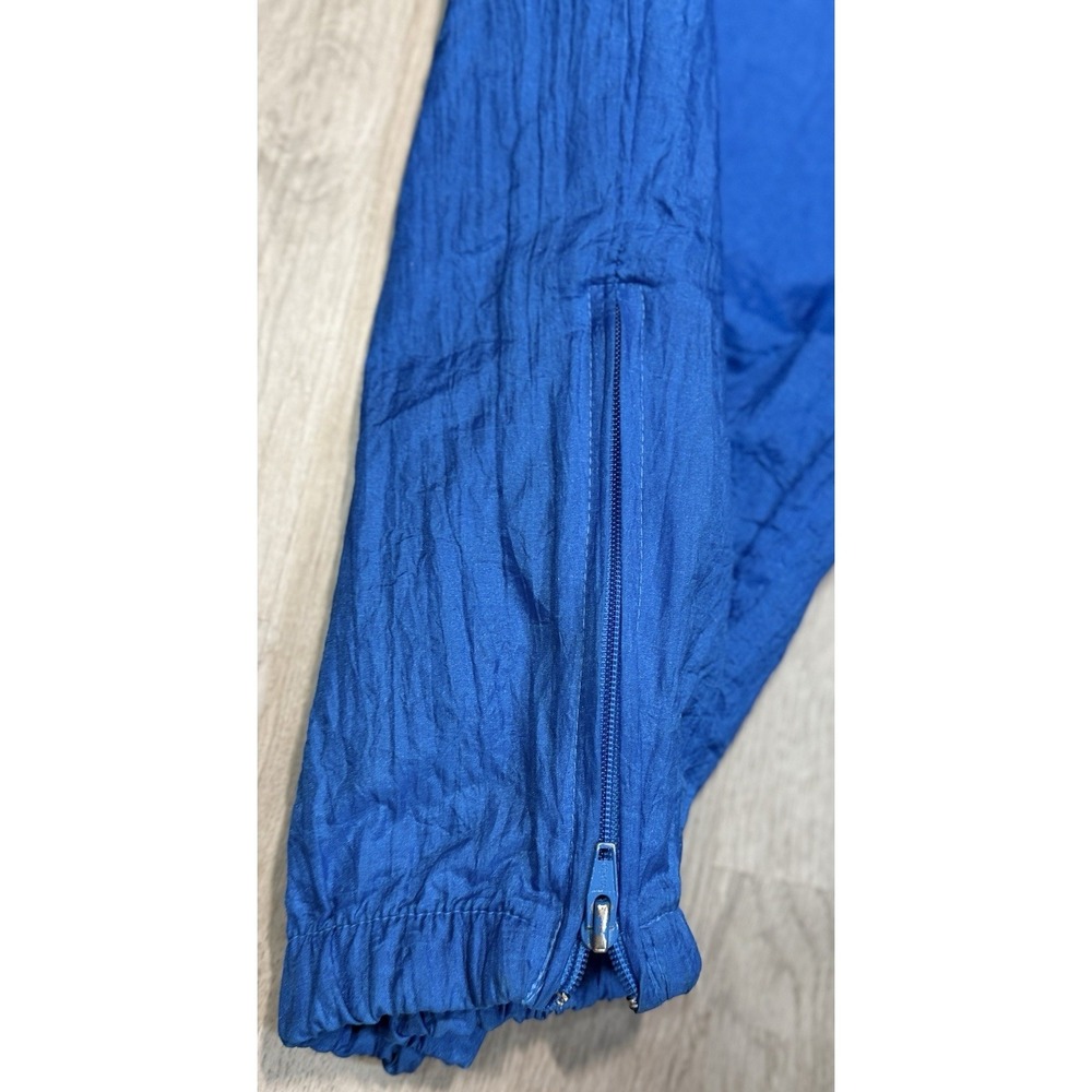 Vtg Westside Connection Nylon Windbreaker Pants Women's Large Blue Ankle Zip 80s - Picture 3 of 14
